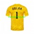 Camisola Eslovénia Jan Oblak 1 Guarda-redes Homem Equipamento Primeiro Euro 2024 Manga Curta